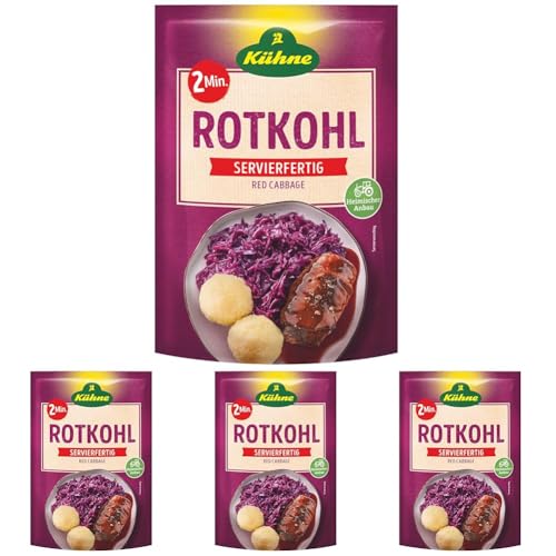 Kühne Rotkohl 2 Minuten, 400g (Packung mit 4)