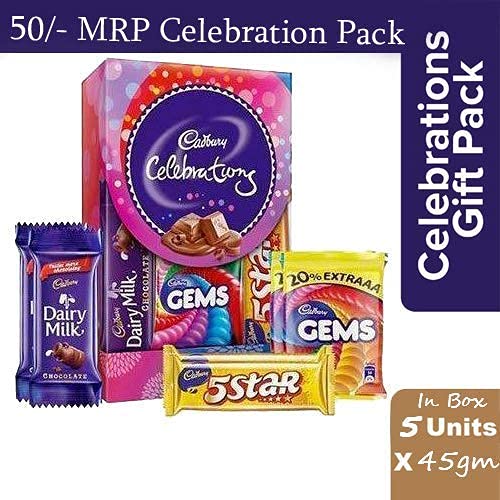Image of Rakhi Gift for Brother Bhabhi with Cadbury Celebration Chocolates Pack, Rakhi Gift for Bhaiya Bhabhi with Rakshabandhan Greeting Card, Stone Studded Beaded Floral Rakhi for Brother Bhabhi with Cadbury,Greeting Card, Tilak set
