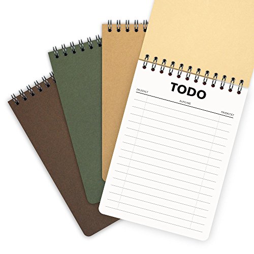 etmamu 678 4er-Pack To-Do-Listen DIN A6 | Forest, 60 Blatt, 3-spaltig, Aufgabenliste, Planung und Zeit-Management Cover