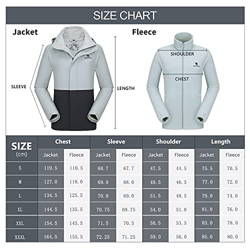 CAMEL CROWN Heren winterjas warme 3-in-1 ski-jas winddichte fleece jassen waterdichte outdoor jas heren hardshell jassen camping winterjas - Image 8