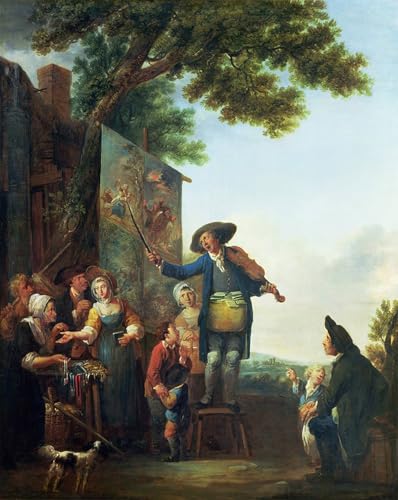Tableaux Graffiti Art Mural le violoniste Watteau style street art 60x90cm