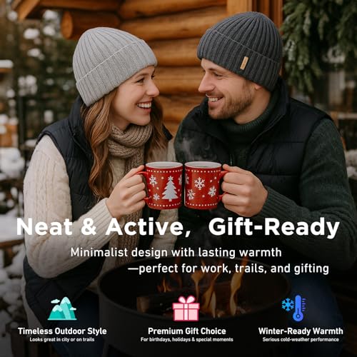 Image of TOP-EX DryKnit Waterproof L /XL /XXL Winter Fleece Lined Beanie Hat for Men Women Warm Knit Watch Skull Cap Cold Weather