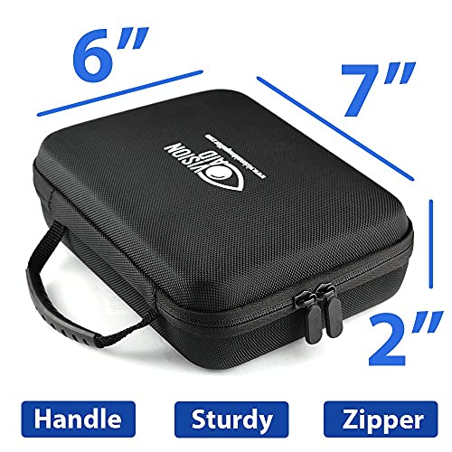 Vision Aid Carrying Case For Magnifying Glasses, 6 X 7 X 2 Inches Storage Case With Handle For Head Mount Hands Free Lighted Magnifier, Evo Travel Bag For Headband Magnification Eyeglasses #TOP3