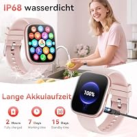 Hwagol Smartwatch Damen Herren, 1.83" HD Fitnessuhr mit Telefonfunktion, Fitness Tracker mit SpO2 Pulsmesser Schlafmonitor Schrittzähler, 110+ Sportmodi Sportuhr, IP68 Wasserdicht Smart Watch – Ansicht 5