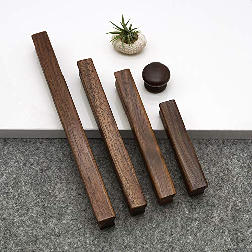 Tsnamay Drawer 3.94"/100Mm Length Solid Pulls Walnut Kitchen Wardrobe Cabinet Hardware Pull Handle With Screw,4Pcs #TOP5