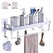 Produktbild Yeegout selbstklebend duschregalmit Handtuchhalter und Haken, aluminium Verdickung ohne bohren wandmontage badezimmer regal (1 Stufe)