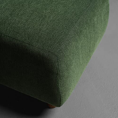 Image of Sleepyhead Yolo Ottoman Designed by Duroflex - Premium Fabric Pouf, Stylish & Durable Accent Stool - Avocado Green
