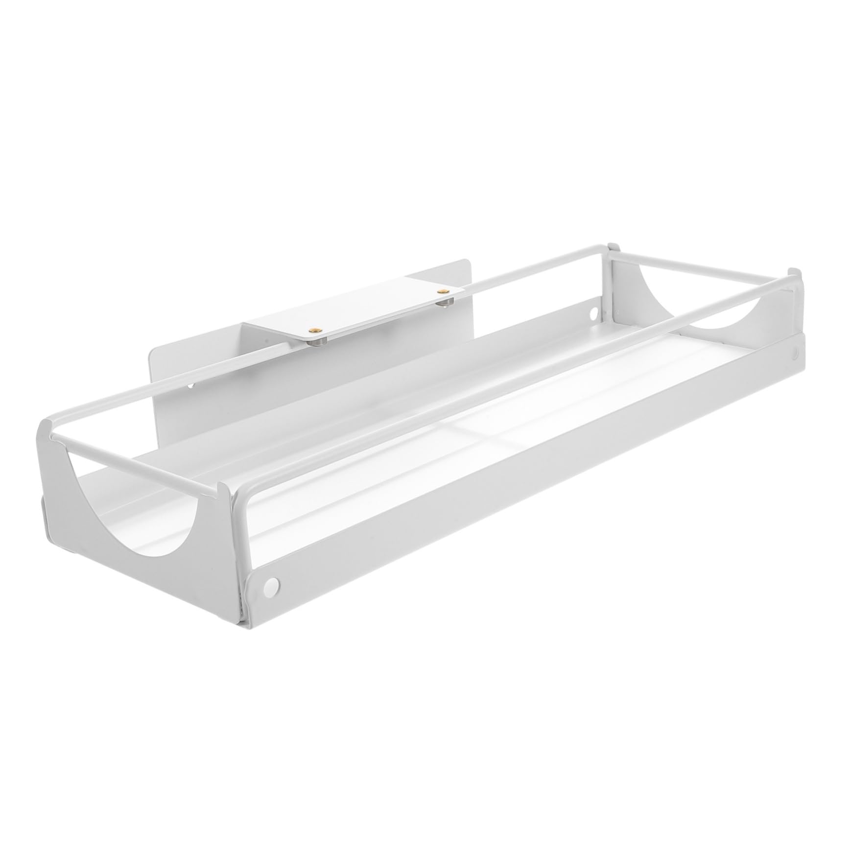 MAGICLULU Organizer Bianco Acciaio Estraibile al Carbonio Sottolavello | Doppia Mensola a Scorrimento, Montaggio Semplice, per Cucina e Armadio, Adatto a Ciotole e Piatti