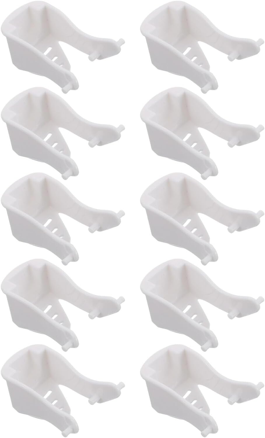 Abaodam 10pcs Universal Plastic Toothpaste Dispenser Push Rod Replacement for Wall-Mounted Bathroom Squeezer Accessory, White Tube Extruder Spare Parts for Daily Oral Care