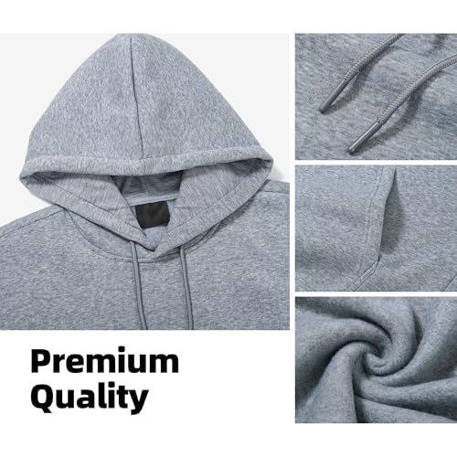Obones Men's Streetwear Hoodie Heavyweight 250g Brushed Cotton Pullover | Casual Fleece Sweatshirt with Front Pocket3