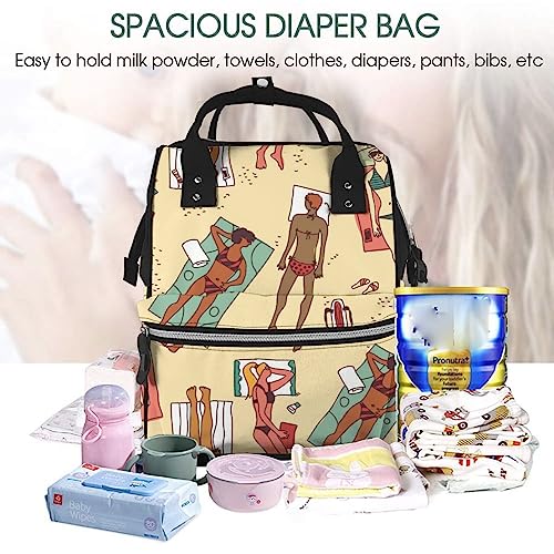 Sac à langer multifonction multicolore, le sac à dos de taille unique - 5