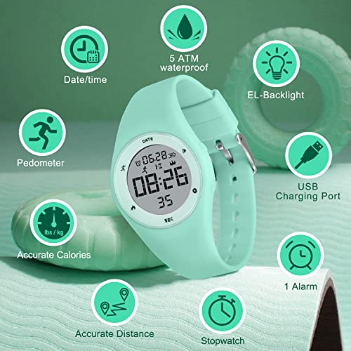 Image of Kids Watches for Girls Boys Digital Sport Watch with Step Counter Pedometer Vibration Alarm Clock, No App Waterproof Fitness Tracker Kids Watch Boys Girls Teens Students Ages 5-16