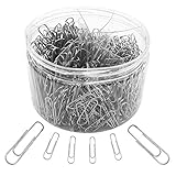 Leyaron Paper Clips, 500 Pcs Silver