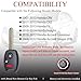 MechanMagic 2PCS Key Fob Remote Replacement Fits Honda CR-V 2007 2008 2009 2010-2013/CR-Z 2011- 2014 2015/Fit/Insight/Accord Coupe/Crosstour MLBHLIK-1T Keyless Entry Remote Control 35111-SWA-306