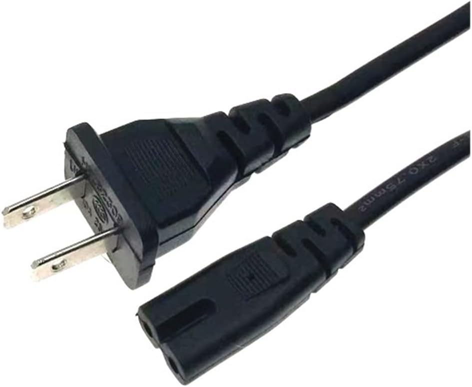 American Standard Two Flat Plug Power Cord AC Power Cord Eight Character Tail Power Cord 1.5 Meters 0.75 Square (Size : US)