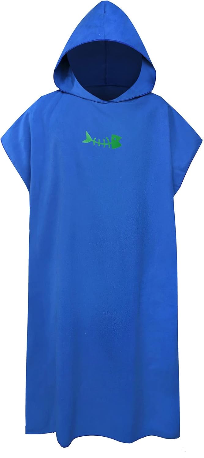 Poncho Uomo Surf Poncho Surf Nova Blue - Asciugamano Con Cappuccio 100% Cotone Turco Asciugamano Con Cappuccio Adulti