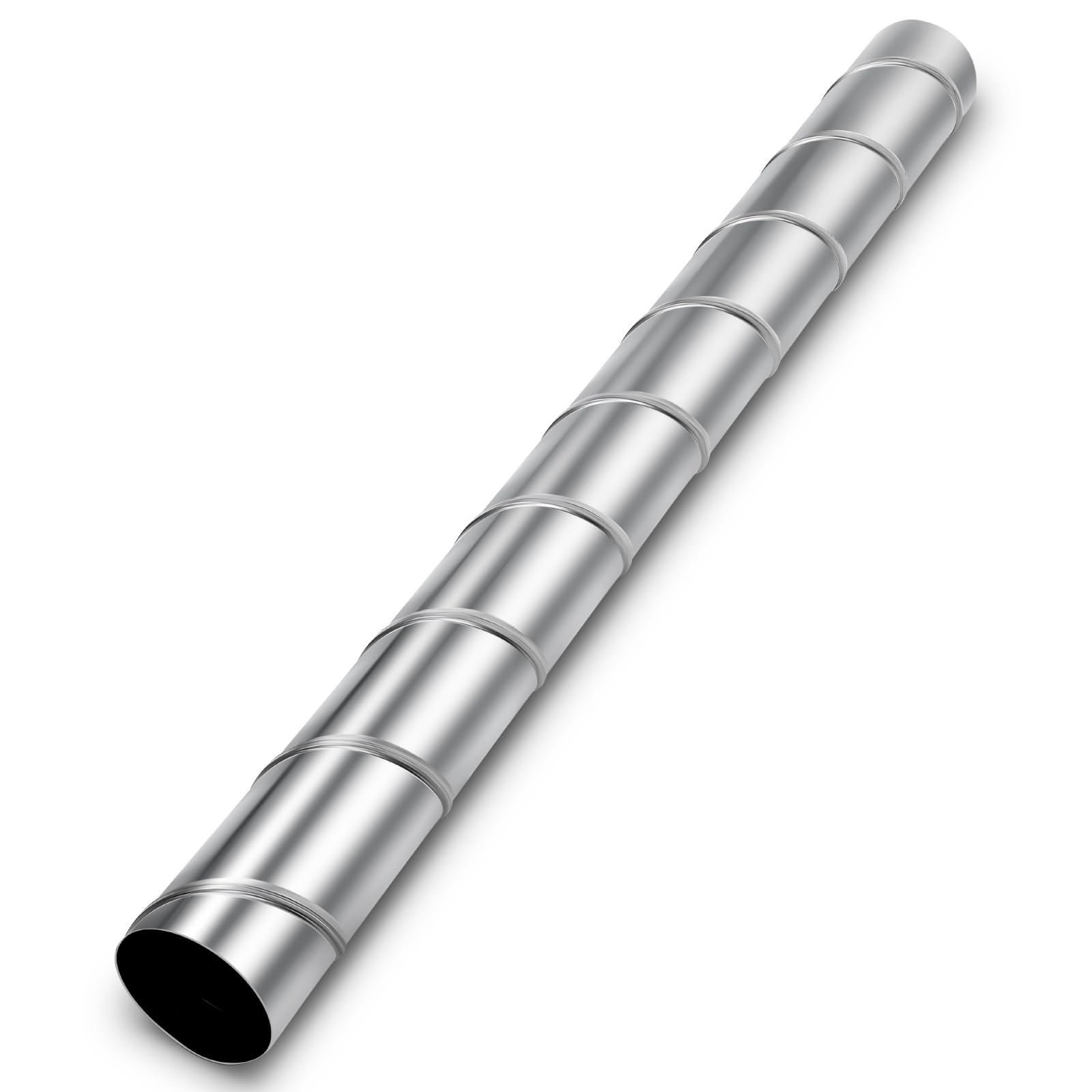 Photo 1 of ***FACTORY SEALED*** Blulu 1 Pcs 4'' Inch Round Spiral Air Duct 45 Inch Long Threaded Metal Duct Galvanized Steel Dryer Vent Hose Extension for Home Industrial