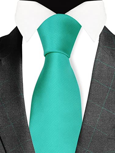 Image of GUSLESON Classic New 3.15 inch(8cm) Men's Solid Color Necktie Wedding Business Tie + Gift Box