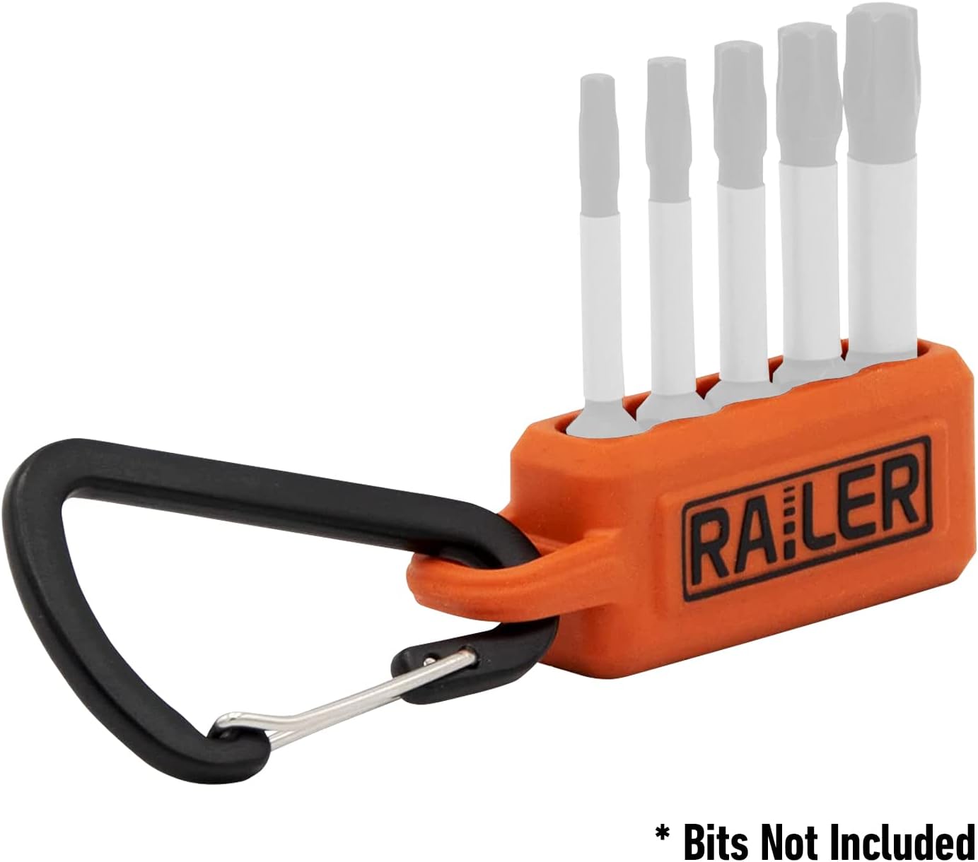 スクリュードライバービットホルダー ストレージオーガナイザー – レール 5穴 オレンジビットホルダー カラビナ付き – 2パック  ＳＫ１１】[SBH-SET] (4977292140324) 携帯ビットホルダーセット ビット ドライバー 収納 携帯 腰袋 工具差し 建設 建築  電気工事 DIY プロ ...