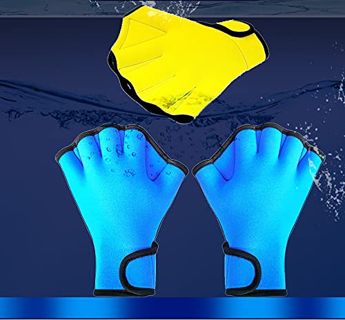 2 Paia Guanti Da Nuoto Guanti Acquatici Pinne Da