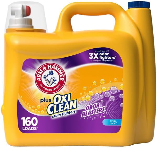 Miniatura 14 de Arm & Hammer Plus OxiClean Odor Blasters Fresh Burst, detergente líquido para ropa de 160 cargas, 208 onzas líquidas