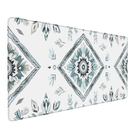 Tapis de souris XXL géométrie 800x300mm sous main imperméable pour gamer et bureau