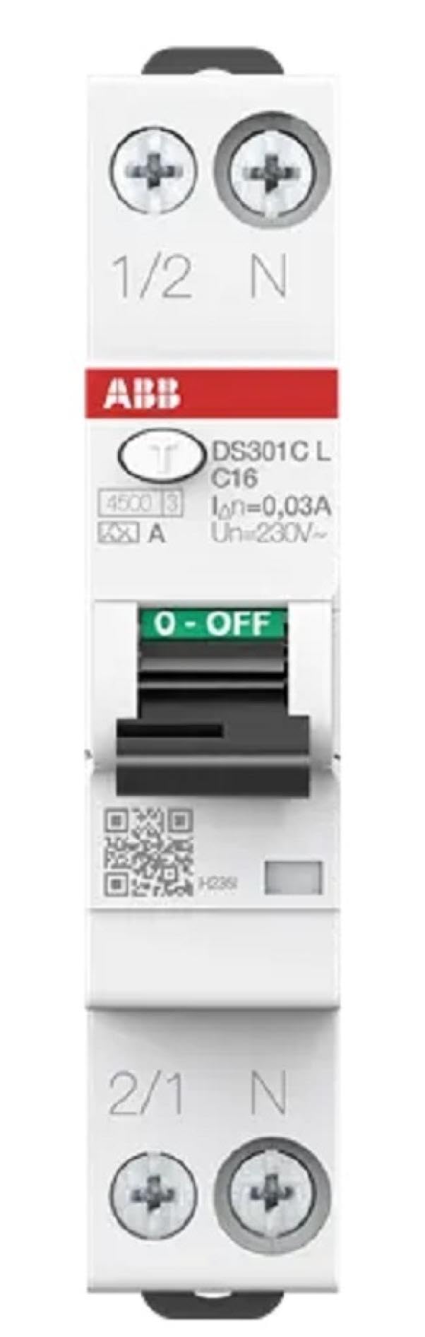 ABB DS301C L C20 A30 MAGNETOTERMICO DIFFERENZIALE 1 MODULO DS301CLC20A30