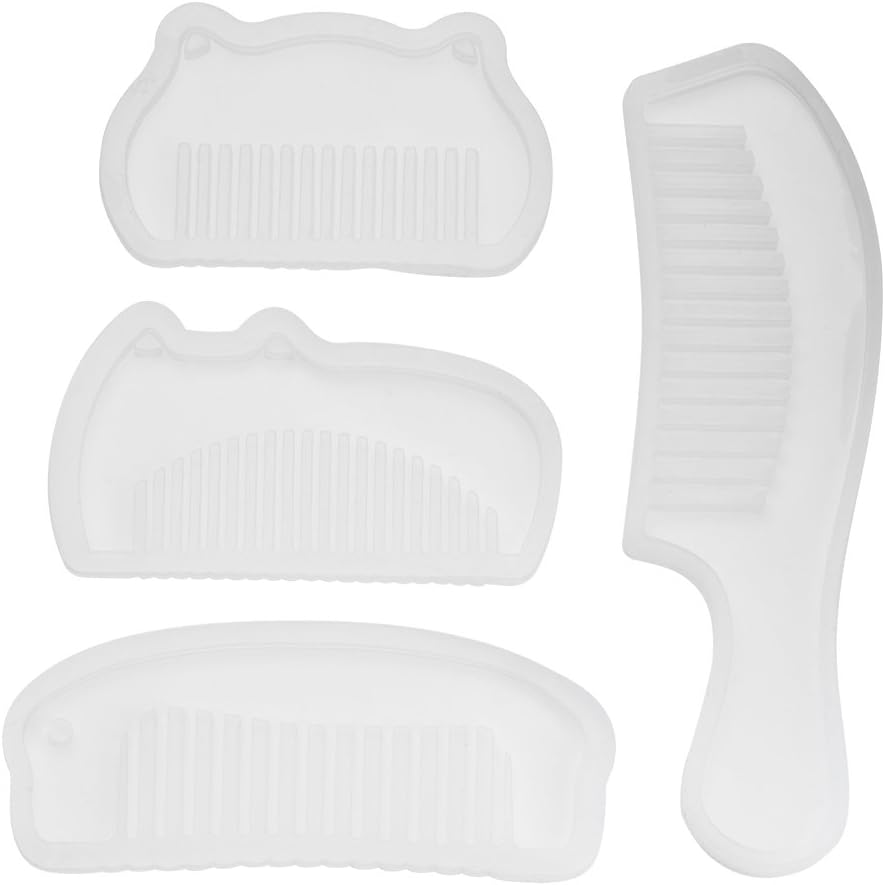 Wal front 4 Pcs/Set Comb Series Silicone Mold DIY Hand Craft Epoxy Resin Silicone Mould Handmade Tool Crystal Jewelry Silicone Mold