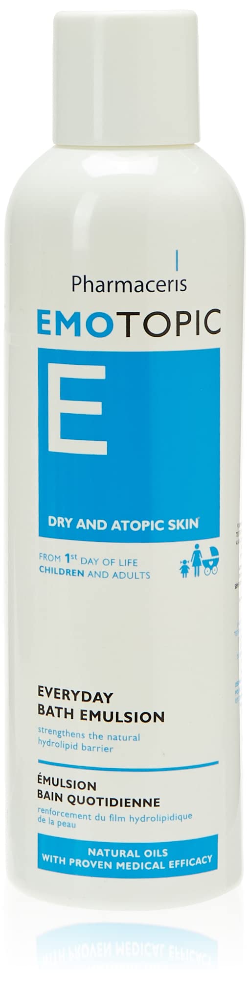 Pharmaceris E Emotopic Everyday Bath Emulsion, 400 Ml – For Dry Sensitive Atopic-Prone Skin In Babies, Children, & Adults