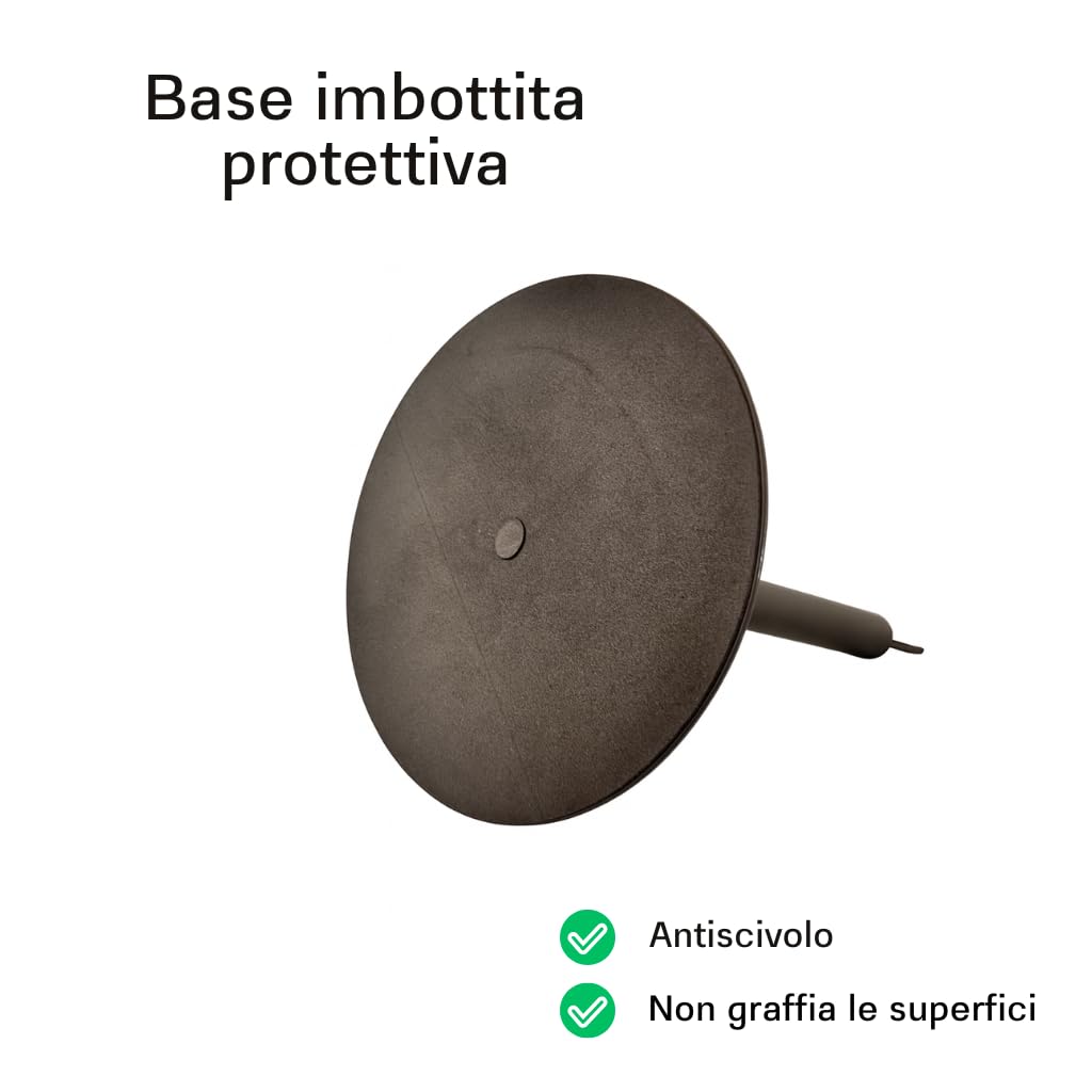 Porta Scottex Cucina e Porta Rotolo Industriale, Portarotolo per Rotoloni di Carta Grandi 20,5 cm, Supporto da Appoggio per Piano di Lavoro, Dispenser Carta Cucina Robusto, Portascottex