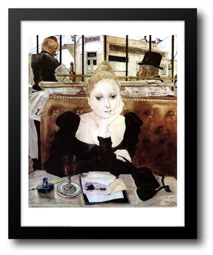 Amazon.com: ArtDirect Cafe 26x32 Framed Art Print by Foujita