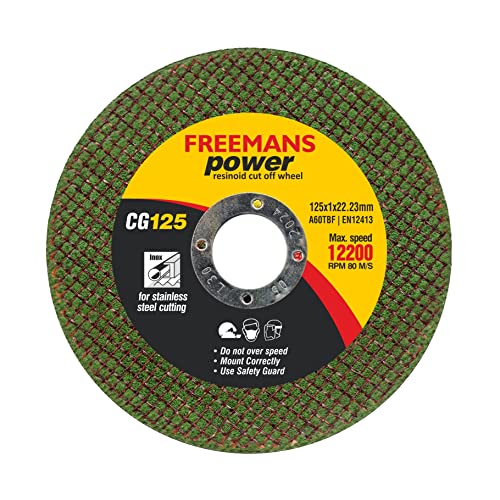 Image of FREEMANS 5-inch Double Net Cut off Wheels Used for Metal and Stainless Steel Cutting Pack of 25 pcs - Green