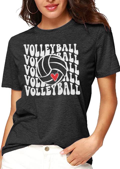 Volleyball Shirts Women Volleyball Mom T Shirts Game Day Team Tee Tops Graphic Casual Short Sleeve Shirts2