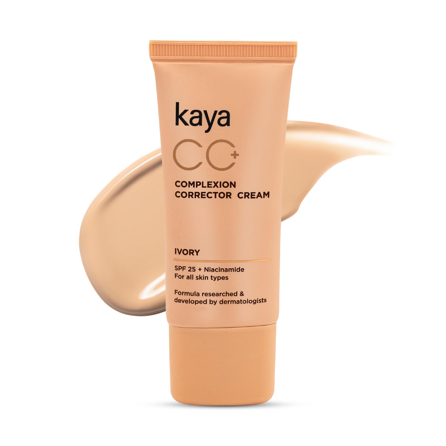 Kaya Clinic CC+ Complexion Corrector Cream With Niacinamide + SPF25 | Brightening Face Cream And Even Skin Tone Comes Under All-In-One CC Cream With Sun Protection | Makeup Look And Beauty Enhancing Formula | 30 g