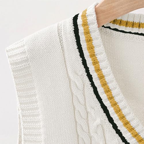 Boys Girls Knit Sweater Vest Sleeveless V-Neck Campus Style Pullover Tops Kids Fall Winter School Uniform Clothes3