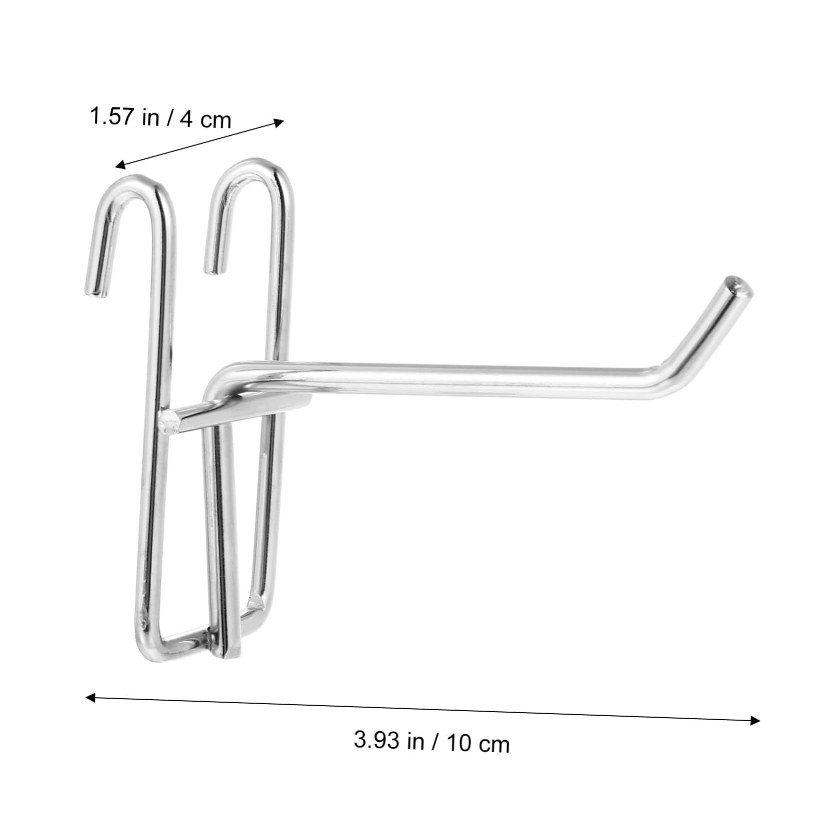 PRETYZOOM 10Pcs Iron Hooks Grid Pegboard Hooks for Organizing Display Panels Compatible with Pegboard and Systems for Retail and Home Storage