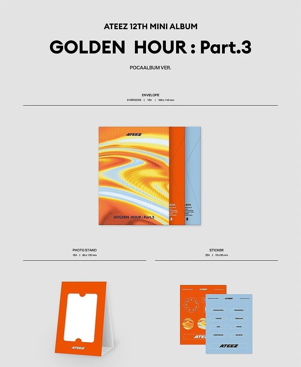 Amazon.com: ATEEZ GOLDEN HOUR : PART.3 12th mini album POCA