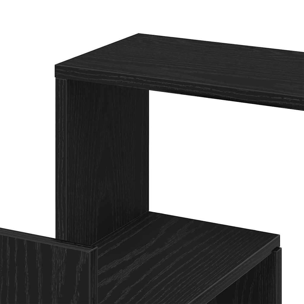 vidaXL Mensola Angolare da Parete Rovere Nero 45 x 45 x 147 cm