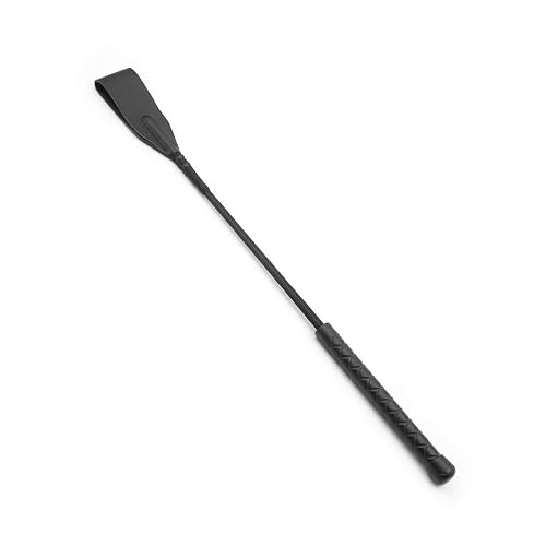 Leather Riding Crop and Riding Whip with Mesh Handle