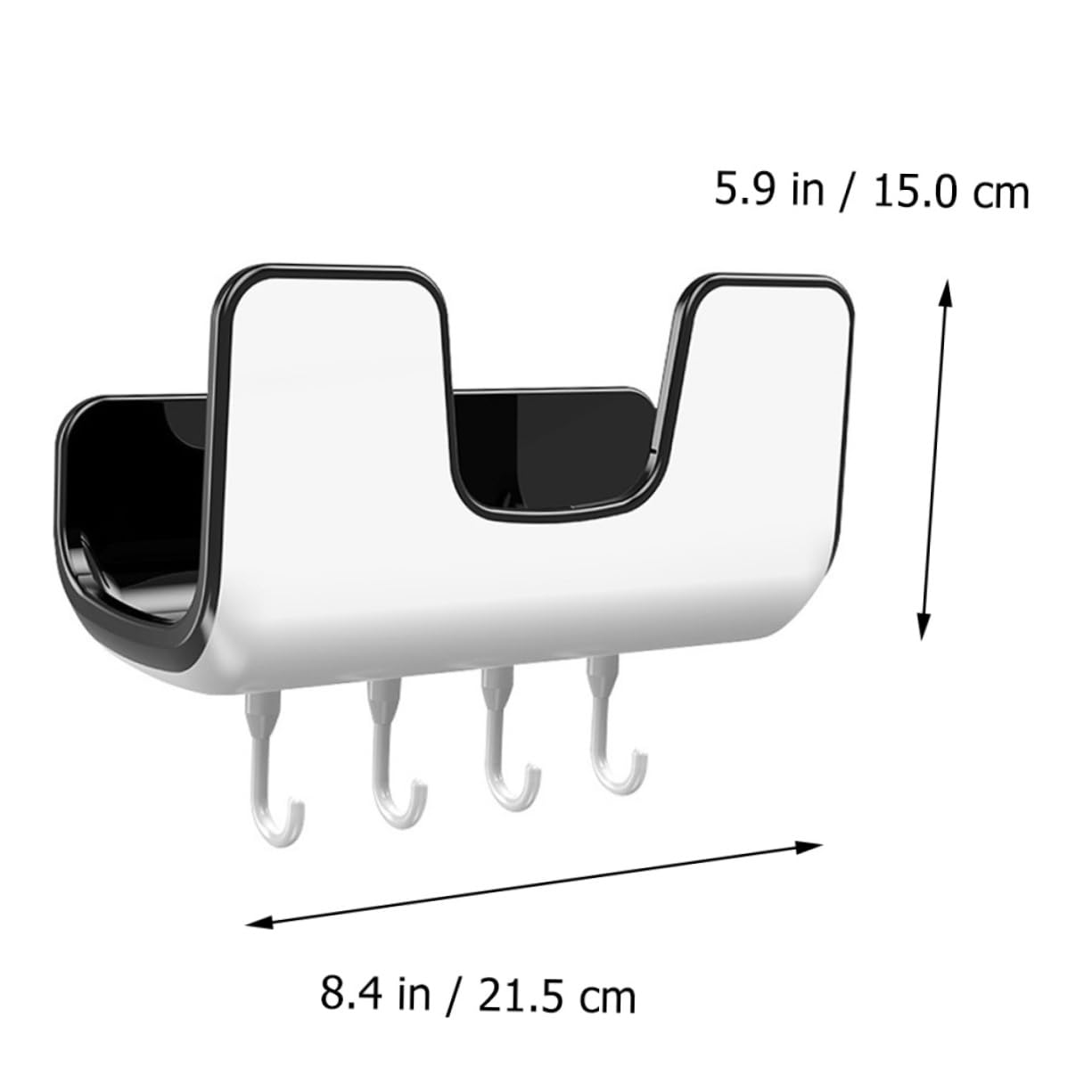 NAMOARLY 1Pc Wall Mounted Pot Lid Holder U Shaped Kitchen Organizer No Punching Design Space Saving Rack for Plastic Construction for Kitchens