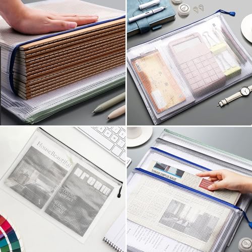 Pochette document A3 plastique transparent avec fermeture eclair pour classement - 7