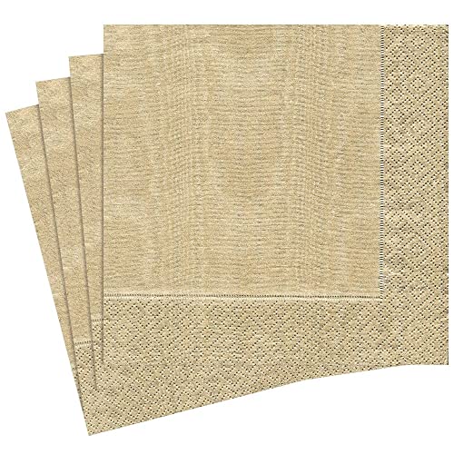 Caspari Paper Dinner Napkins, Pack of 20, Gold