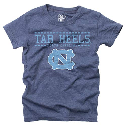 Wes and Willy NCAA Girls S/S Blended Tee,North Carolina Tar Heels,6,Midnight