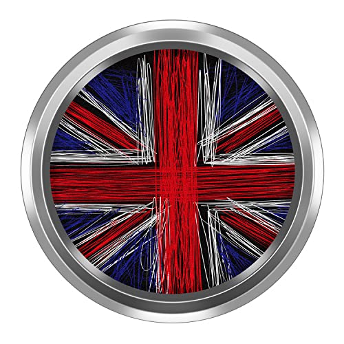 Image of 3D Front Bumper Grill Emblem Badge Chrome Cover for Mini Cooper One S JCW R50 R52 R53 R55 R56 R60 R61 F54 F55 F56 F57 F60 Hatchback Countryman Car Accessories Decoration (Line Drawing Red Union Jack)