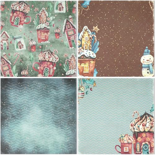 Mililanyo 48Pcs 24 Designs Multi-Colored Designer Paper Decorative Craft Paper Single-Sided Pattern for Christmas Creative Scrapbooking 6-inch - Image 3