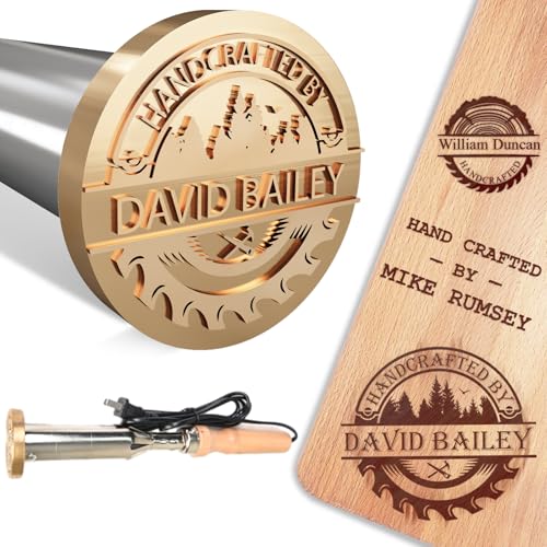 Duckbe Custom Electric Branding Iron for Wood, Durable Wood Burning Logo Stamp for Leather Meat - Wood Branding Iron Personalized Letter Metal Stamp Wedding Stamps, Craft Lover Gift, Wood Burning Tool
