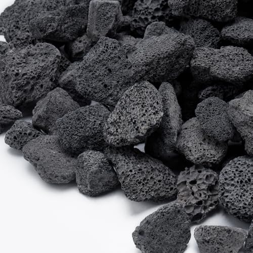 GASPRO 10 lb Large Lava Rocks, 1-3 Inch, Ideal for Outdoor Fire Pits, Indoor Fireplaces with Propane and Natural Gas