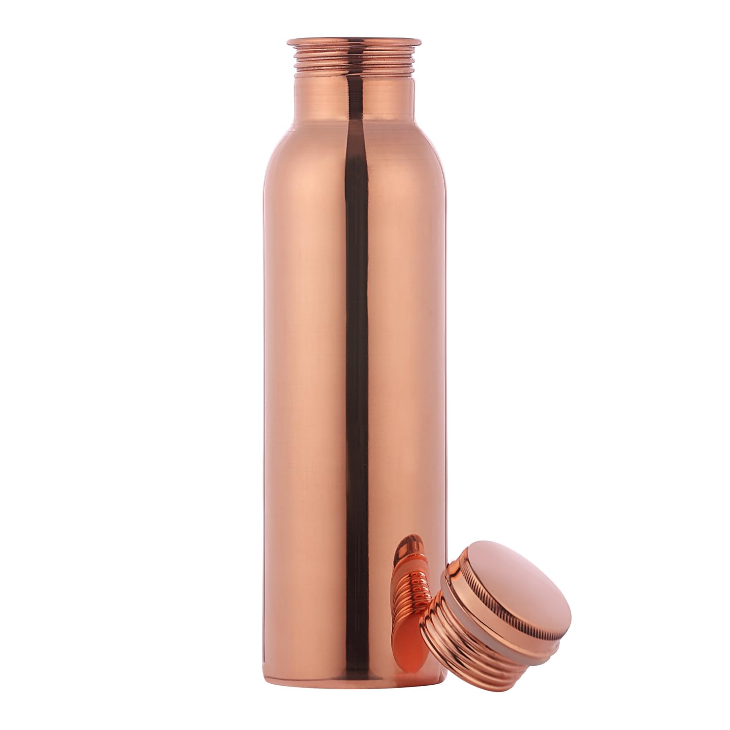 Bottiglia d'acqua in rame puro | Bottiglia d'acqua ayurvedica 600 ml (20,28 once fluida)