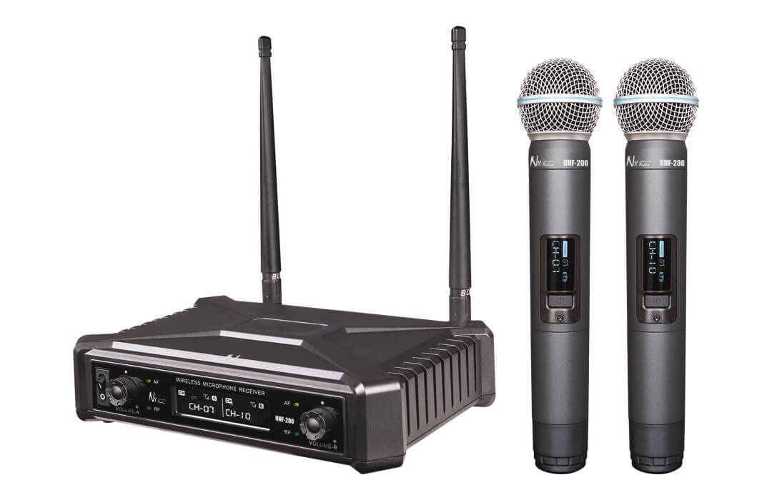 Nx Audio UHF200HH V2 Professional Wireless Dual Handheld Microphone System, Digital Display, Cardioid Pattern, Noise Reduction, for Stage Performance and Vocals-image-19