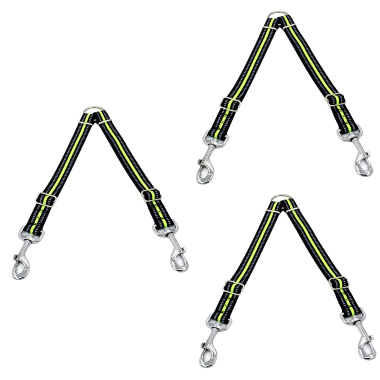 Sangle de traction pour chien à bande réfléchissante verte Mipcase taille M